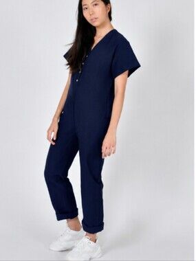 Ilana Kohn Henry Jumpsuit Navy Blue Size XS